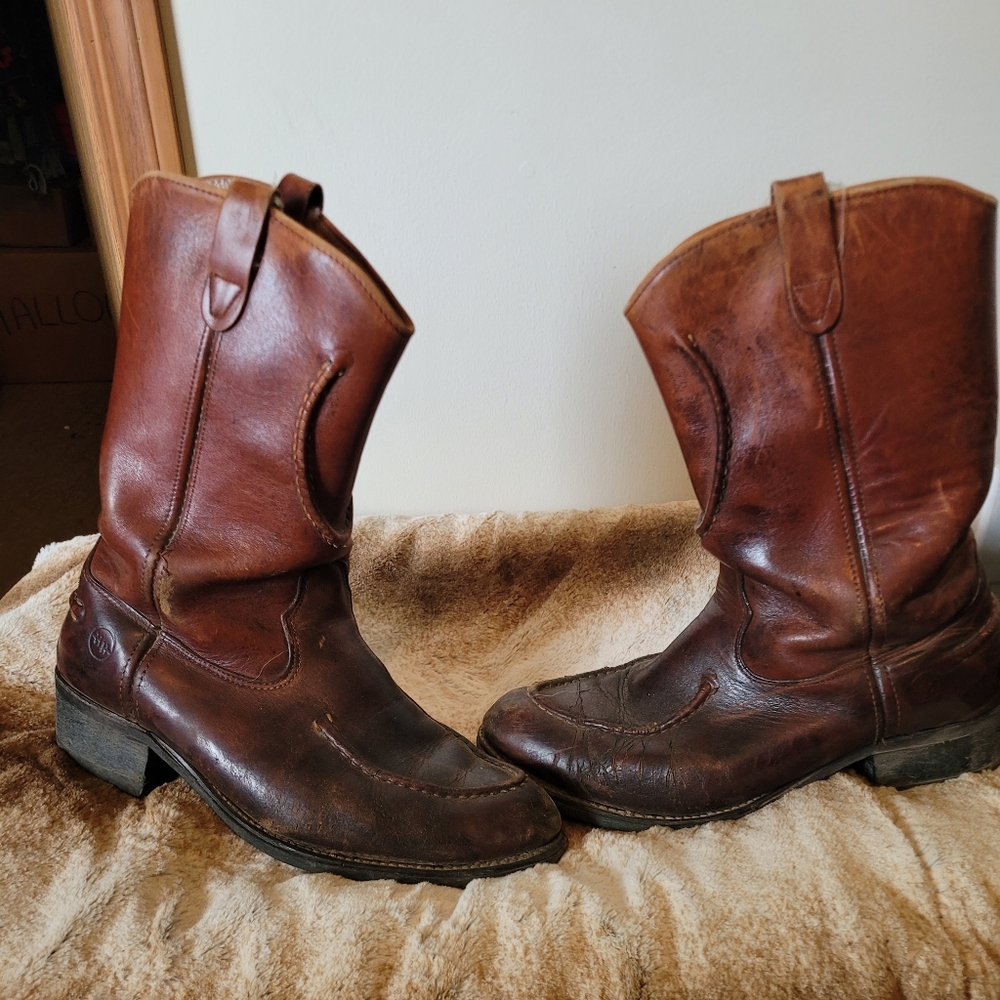 Custom rancher boots-vintage-resole vibram insole